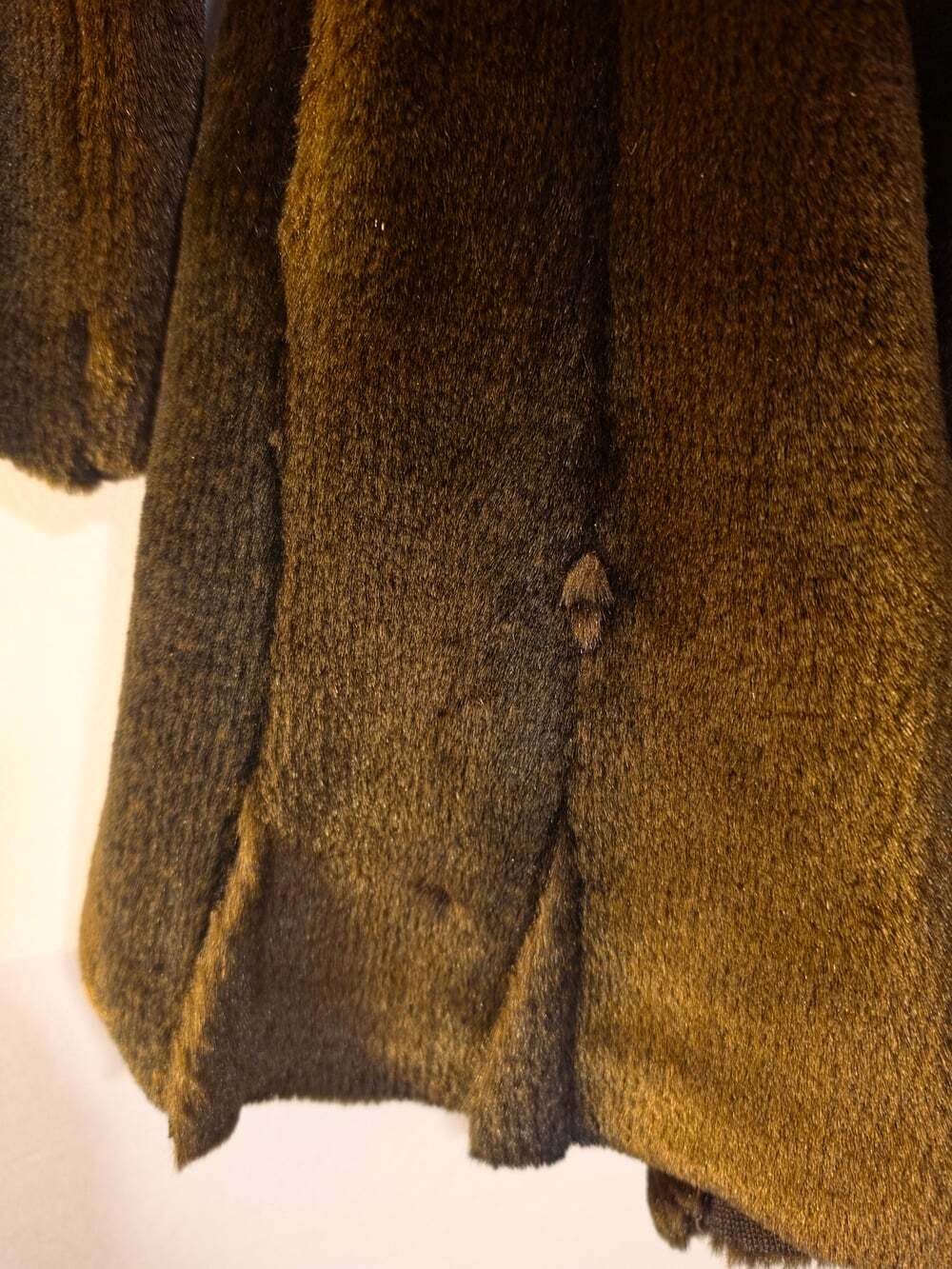 Vintage Cache Faux Fur Belted Dark Brown Coat Sz 0 - Picture 7 of 13